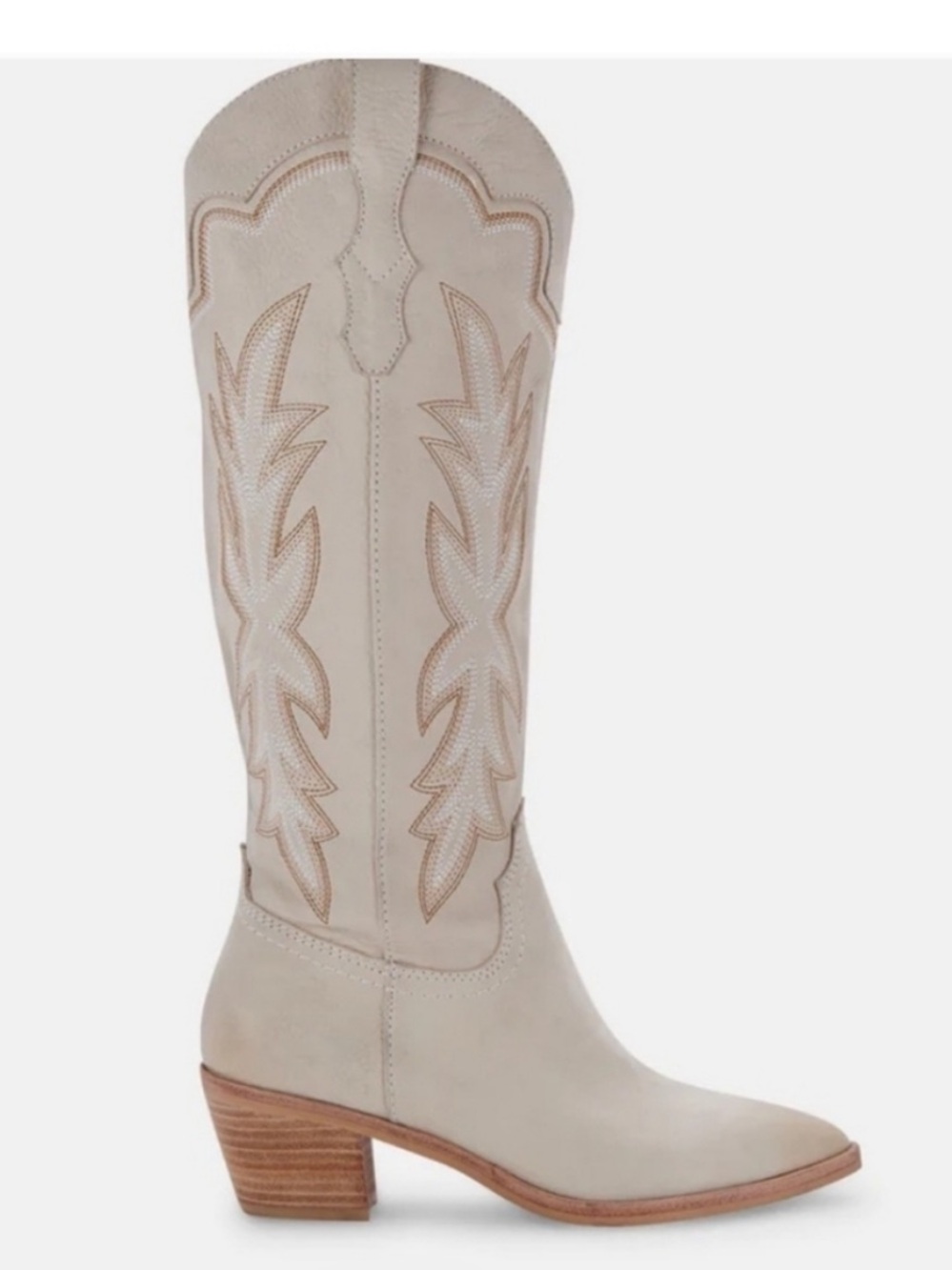 Dolce Vita Cream Western Shiren tall Heeled Boots